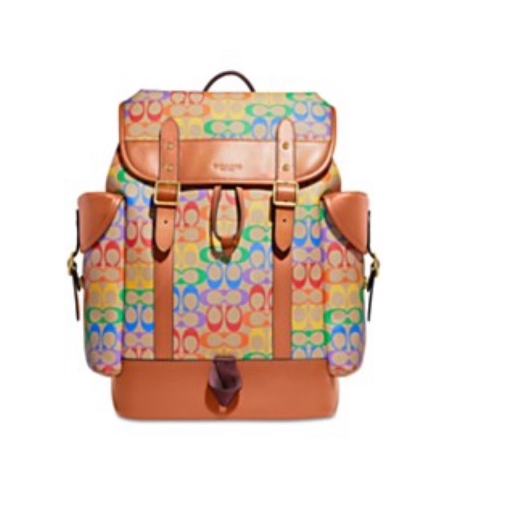 Coach  Track backpack 2022 pride collection multi color logo